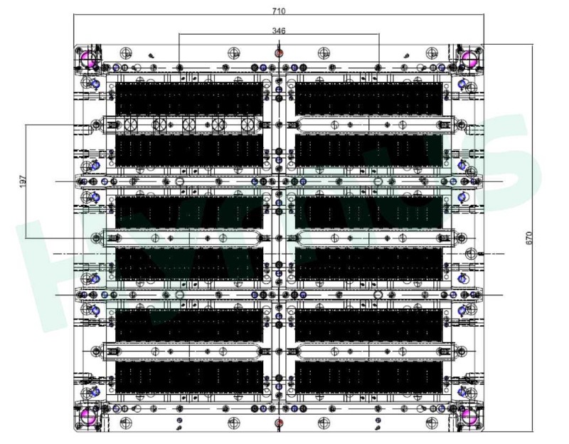 MGP Molding Die Layout Schematic